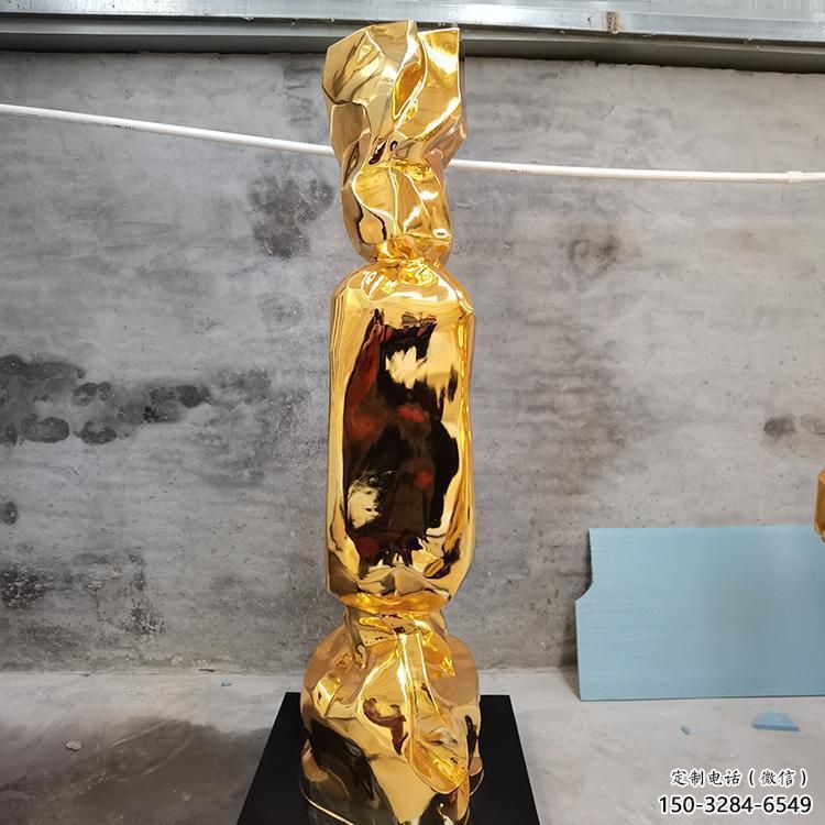 糖果雕塑廠，電鍍工藝制作，廣場(chǎng)不銹鋼糖果雕塑