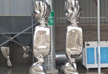 糖果雕塑廠家，仿真不銹鋼糖果雕塑價格