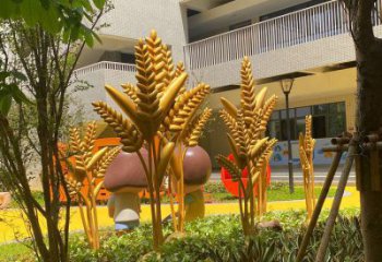 城市水稻雕塑廠 風景區彩繪雕塑 抽象擺件