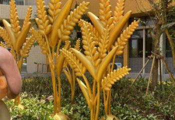 園林水稻雕塑廠 田間彩繪雕塑制作廠家 仿真擺件