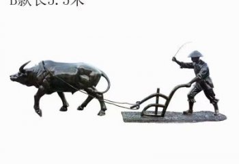 園林農(nóng)耕牛雕塑加工 城市廣場雕塑 步行街擺件效果圖