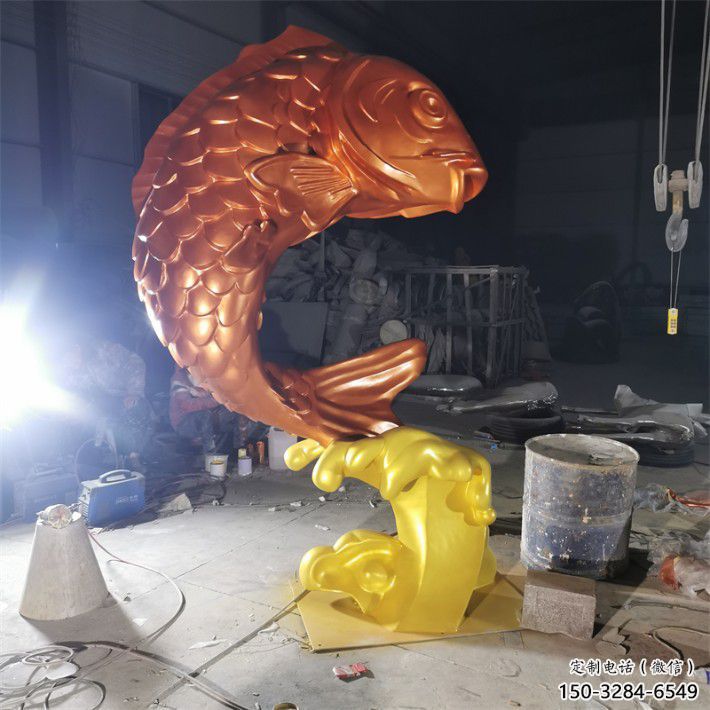 水景鯉魚雕塑廠家 風景區幾何雕塑 廣場小品 水景鯉魚雕塑廠家 風景區幾何雕塑 廣場小品