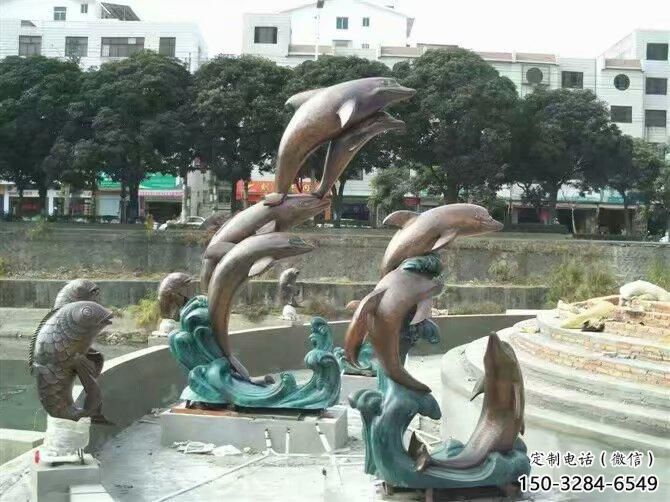 古銅色海豚銅雕塑廠家 大型城市雕塑 商業(yè)街擺件 古銅色海豚銅雕塑廠家 大型城市雕塑 商業(yè)街擺件