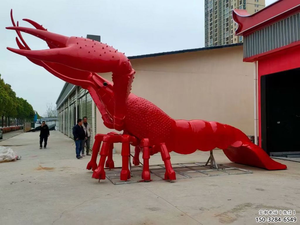 庭院玻璃鋼龍蝦雕塑 城市古銅色雕塑 生物小品 庭院玻璃鋼龍蝦雕塑 城市古銅色雕塑 生物小品