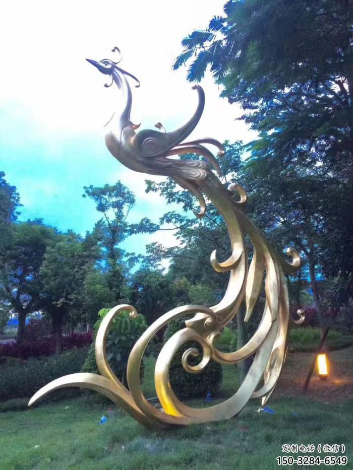 古銅色鳳凰銅雕塑廠家 大型城市雕塑 商業街擺件 古銅色鳳凰銅雕塑廠家 大型城市雕塑 商業街擺件