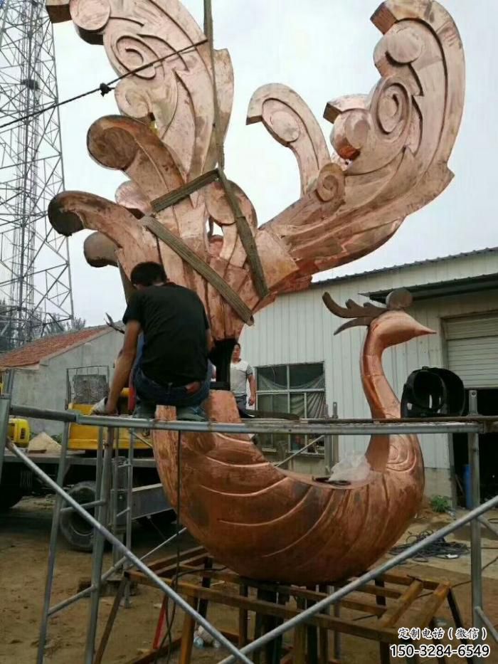 商業(yè)街鳳凰銅雕塑廠家 售樓處雕塑 動物擺件 商業(yè)街鳳凰銅雕塑廠家 售樓處雕塑 動物擺件