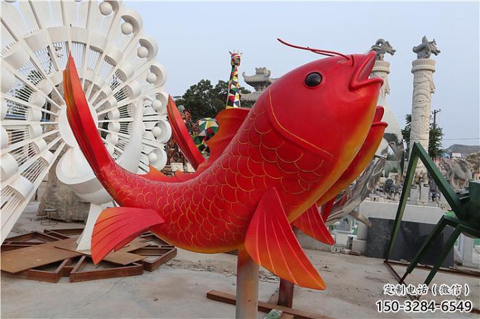 廣場玻璃鋼金魚雕塑 公園仿真雕塑 抽象擺件 廣場玻璃鋼金魚雕塑 公園仿真雕塑 抽象擺件