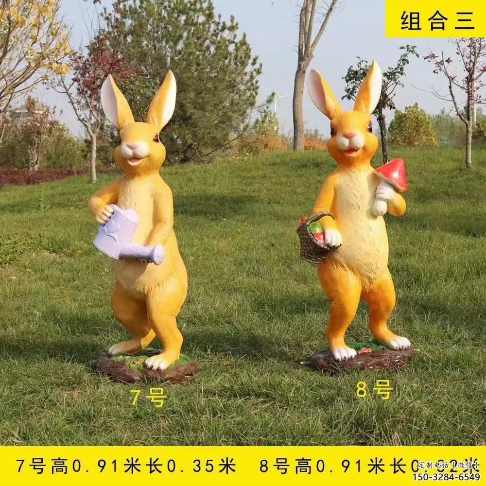 風景區玻璃鋼兔子雕塑 售樓處廣場雕塑 仿古擺件 風景區玻璃鋼兔子雕塑 售樓處廣場雕塑 仿古擺件