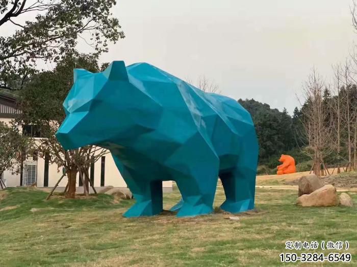 不銹鋼大熊雕塑,公園廣場雕塑,仿真彩繪工藝 (10) 不銹鋼大熊雕塑,公園廣場雕塑,仿真彩繪工藝 (10)