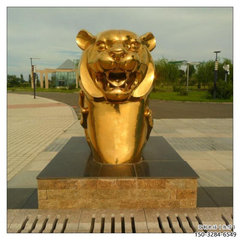 不銹鋼生肖雕塑，鍍鈦工藝，公園廣場戶外擺放 (3)