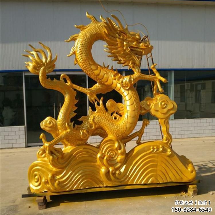 大型龍頭雕塑，鑄銅動(dòng)物雕塑，房地產(chǎn)售樓處擺件