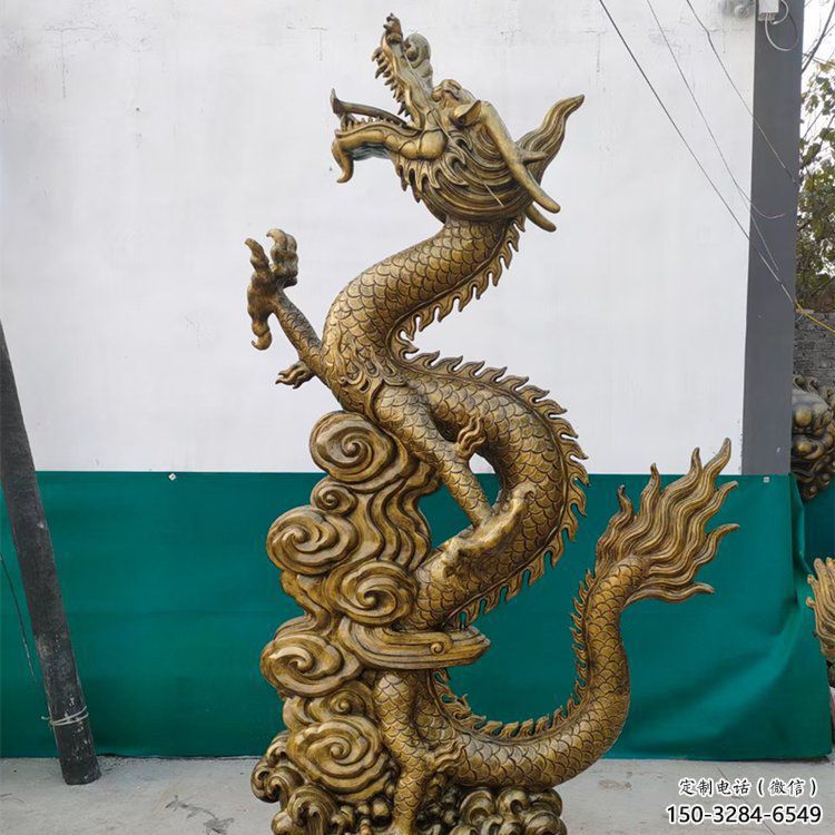 定價龍頭雕塑，鑄銅動物雕塑，房地產售樓處擺件