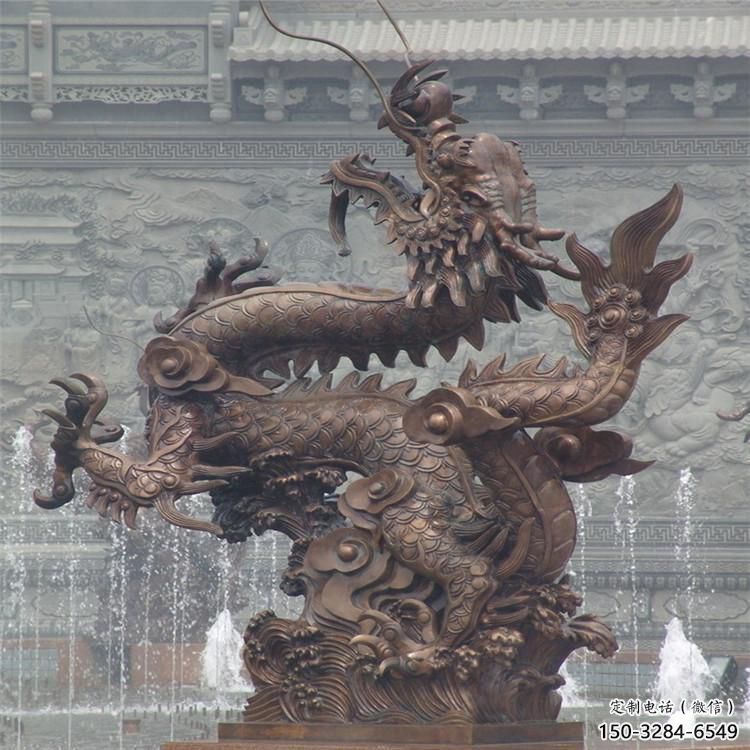 制作龍頭雕塑廠家，鑄銅動物雕塑，房地產(chǎn)售樓處擺件