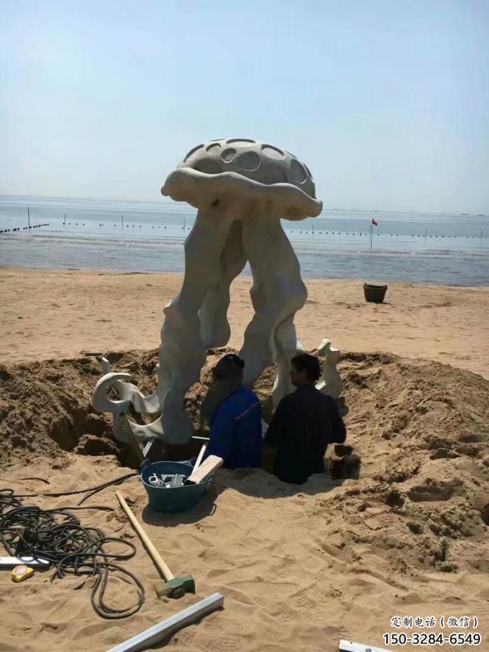 玻璃鋼園林水母雕塑 風景區仿真雕塑 廣場小品 玻璃鋼園林水母雕塑 風景區仿真雕塑 廣場小品