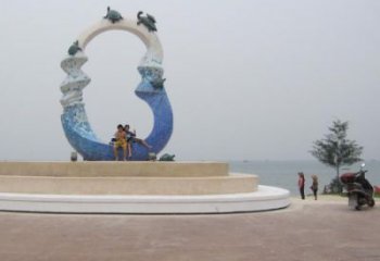大型不銹鋼海星雕塑 商業(yè)街廣場雕塑 古銅色擺件