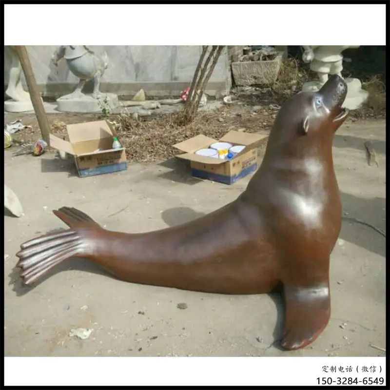 創意海豹雕塑 步行街店門口雕塑 影視劇小品 創意海豹雕塑 步行街店門口雕塑 影視劇小品