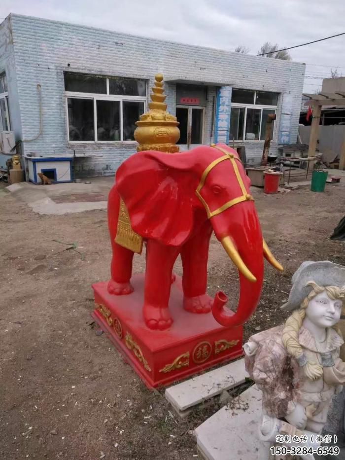 農村小象雕塑,歐式主題,彩繪工藝 農村小象雕塑,歐式主題,彩繪工藝