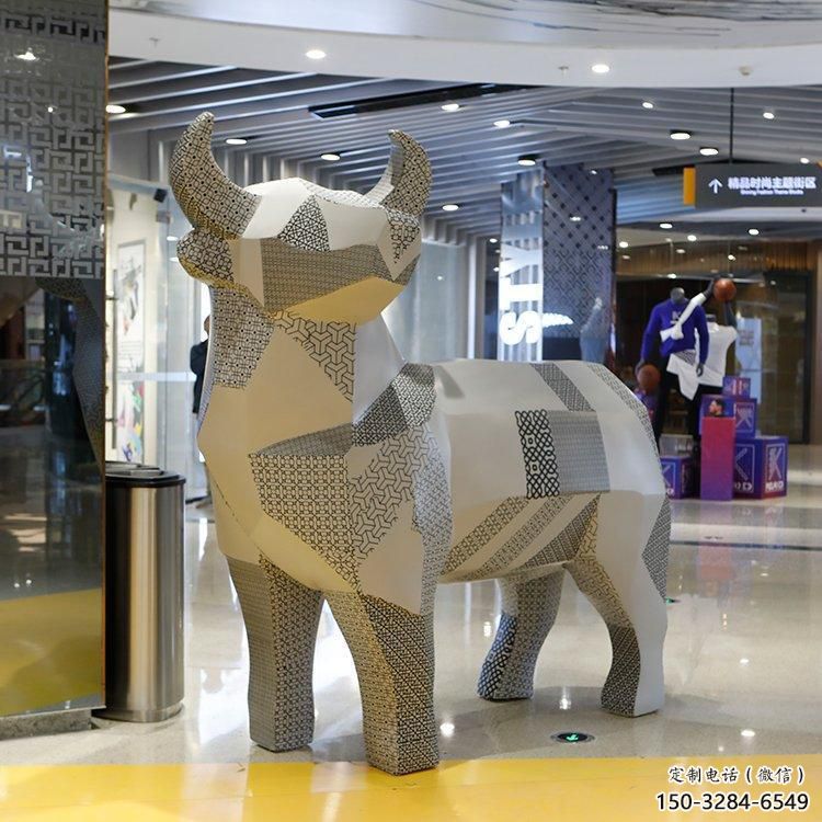 庭院小牛雕塑,現代小品,彩繪工藝 庭院小牛雕塑,現代小品,彩繪工藝