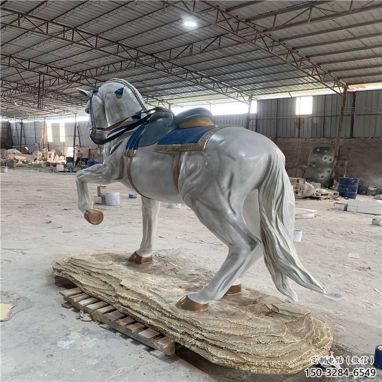 室內(nèi)戰(zhàn)馬雕塑，景觀題材，仿真效果工藝