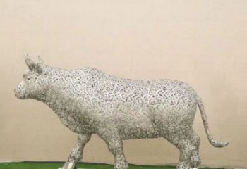 校園小牛雕塑，仿真主題，透光工藝