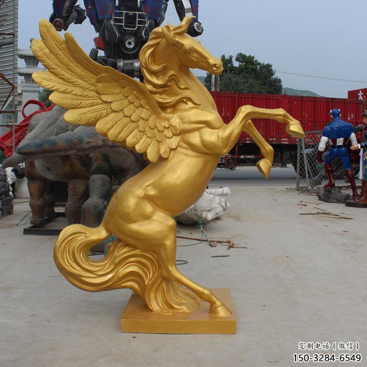廣場天馬雕塑，動物擺件，仿古工藝