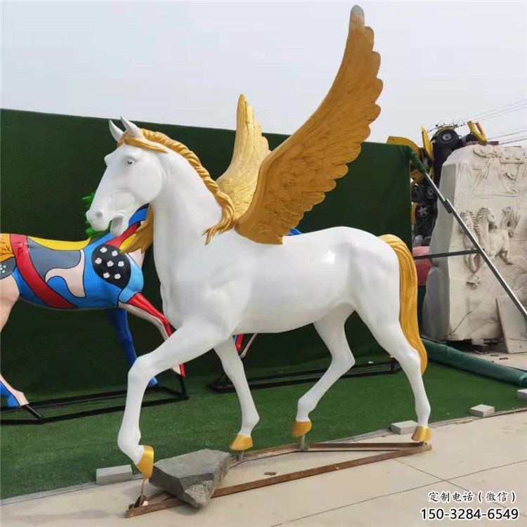 庭院天馬雕塑,動物主題,噴漆工藝 庭院天馬雕塑,動物主題,噴漆工藝