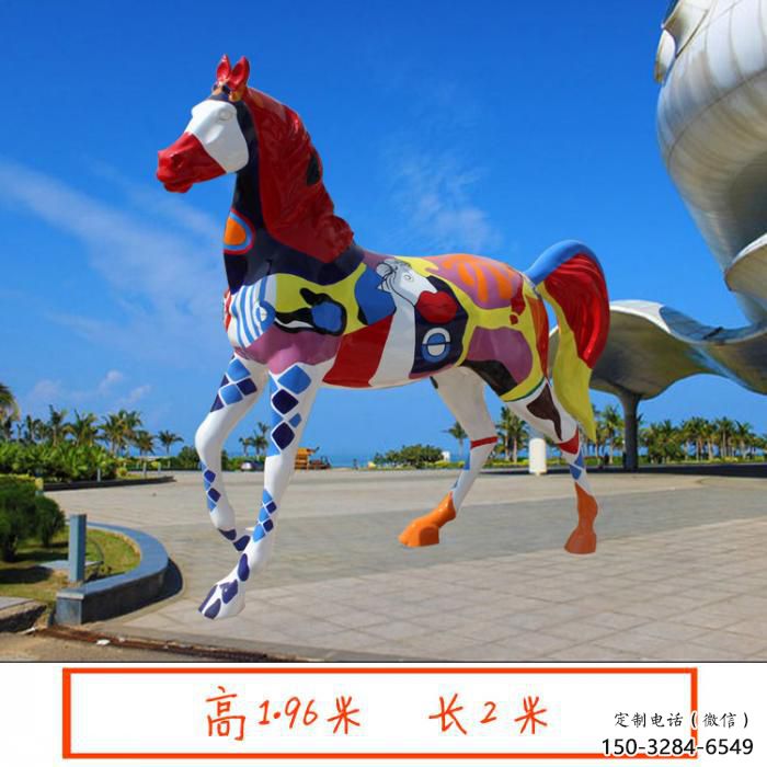 庭院小馬雕塑，動物主題，鍍銅工藝