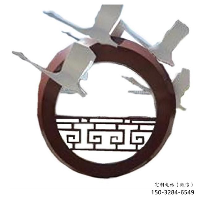 園林大雁雕塑 城市廣場(chǎng)雕塑 步行街?jǐn)[件