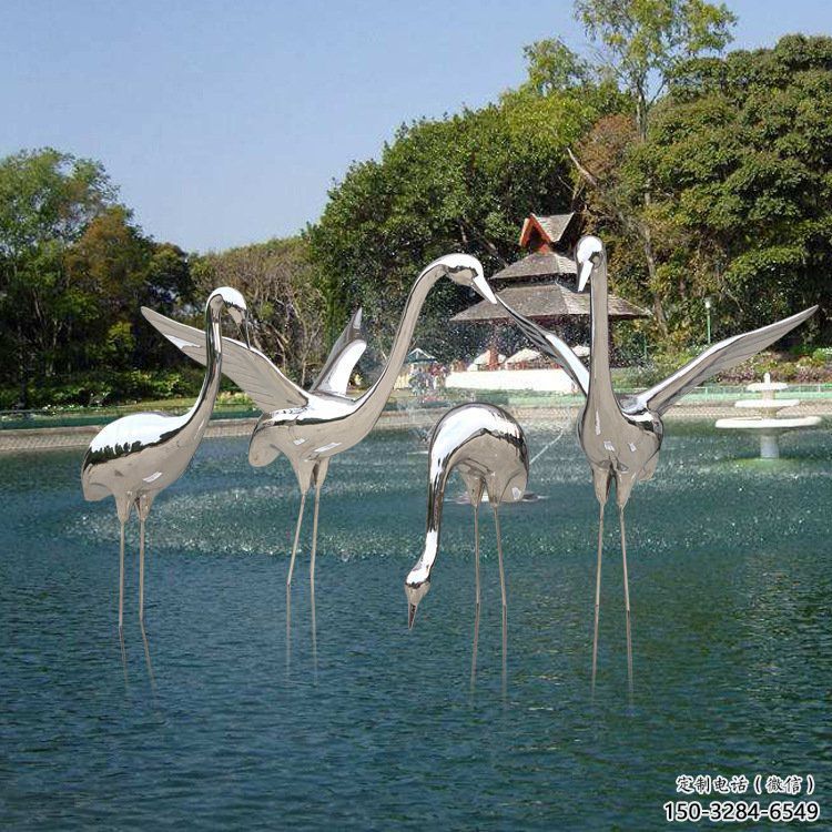 水景白鶴雕塑 風景區幾何雕塑 廣場小品 水景白鶴雕塑 風景區幾何雕塑 廣場小品