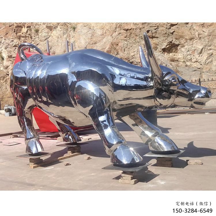 廣場黃牛雕塑，動物擺件，仿古工藝