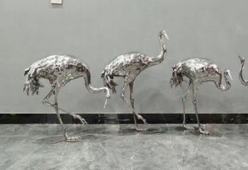 仿真白鶴雕塑 店門口園林雕塑 動物小品