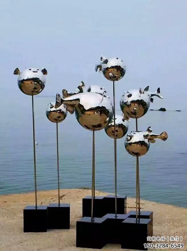 步行街魚形雕塑,鑄銅農耕雕塑,鏤空方式 步行街魚形雕塑,鑄銅農耕雕塑,鏤空方式