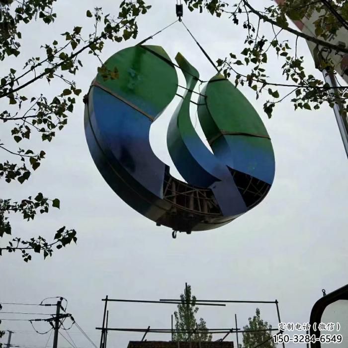公園白鷺雕塑，噴砂發光雕塑，鑄銅工藝