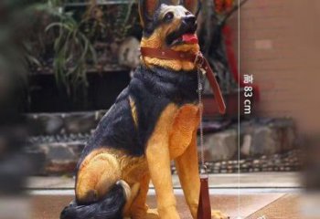 彩繪哈巴狗雕塑 仿真犬類雕塑 步行街擺件