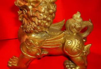 公園貔貅雕塑，噴砂發(fā)光雕塑，鑄銅工藝