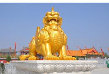廣場(chǎng)貔貅雕塑，卡通水景雕塑，抽象效果
