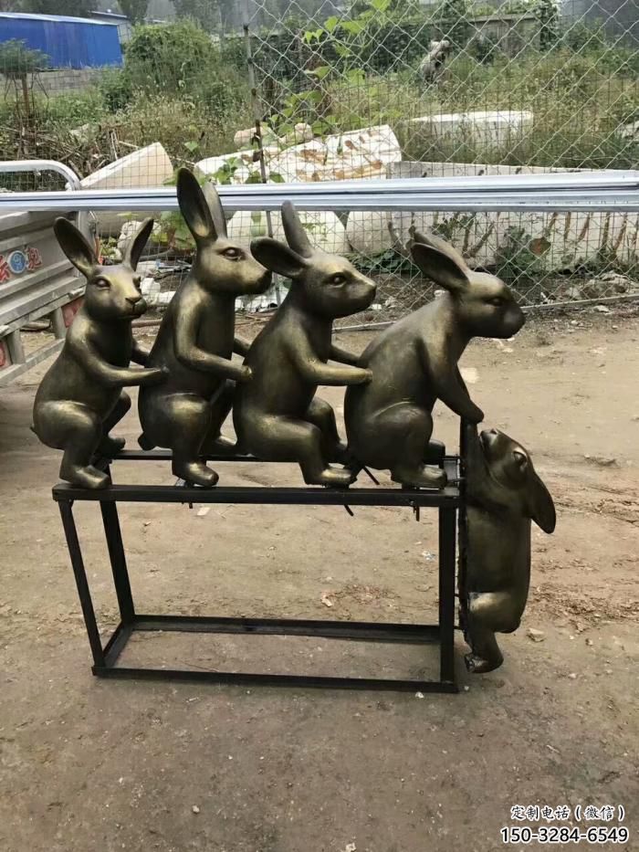 景區老鼠雕塑，鍍金歐式雕塑，鐵藝材質