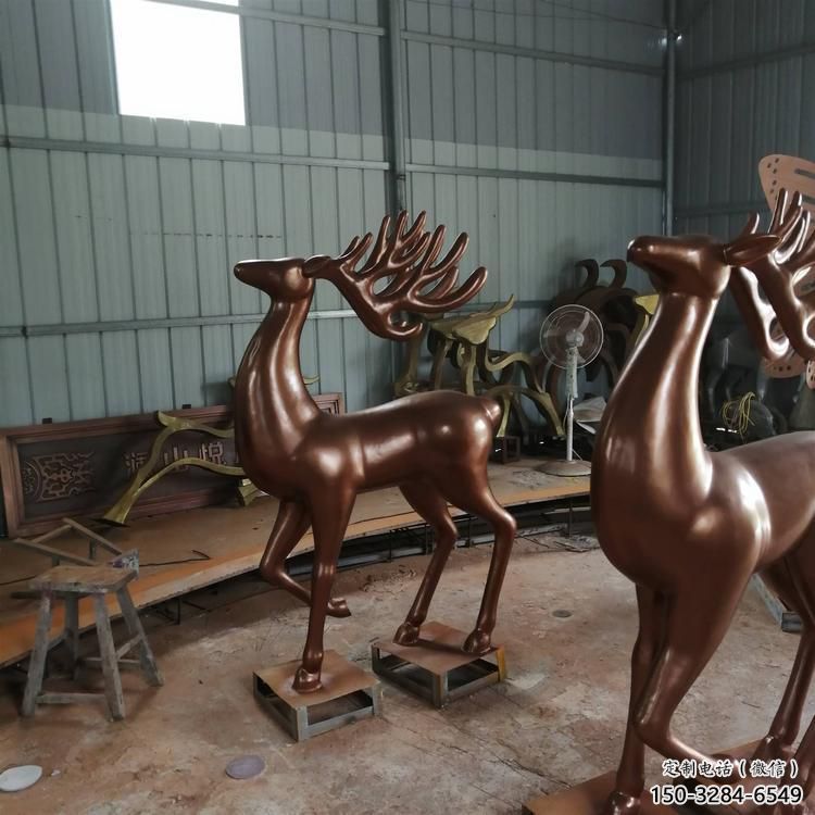 室內馴鹿雕塑,拉絲海洋雕塑,抽象效果 室內馴鹿雕塑,拉絲海洋雕塑,抽象效果