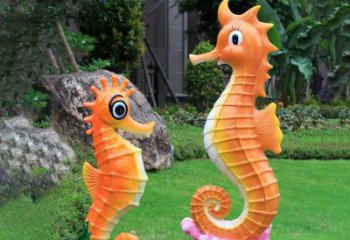 校園河馬雕塑，拉絲海洋雕塑，卡通主題
