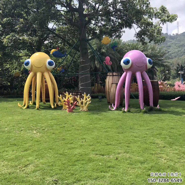 房地產烏賊雕塑,仿古動漫雕塑,噴砂制造 房地產烏賊雕塑,仿古動漫雕塑,噴砂制造