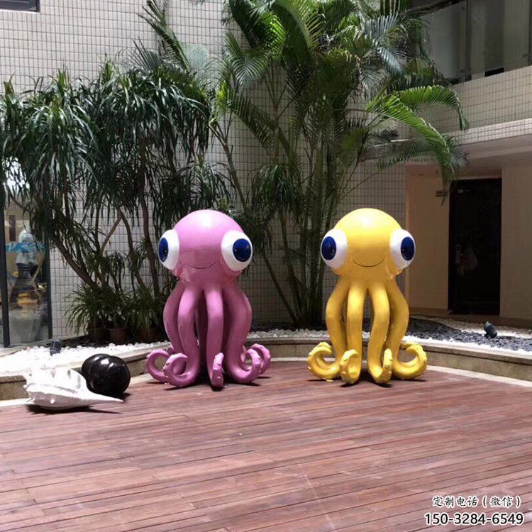 海洋館烏賊雕塑，鍍銅海洋雕塑，鍍銅工藝