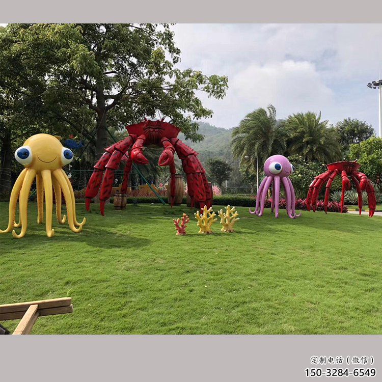 室內烏賊雕塑,拉絲海洋雕塑,抽象效果 室內烏賊雕塑,拉絲海洋雕塑,抽象效果