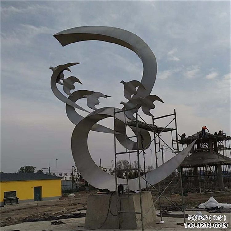 廣場鴿子雕塑,卡通水景雕塑,抽象效果 廣場鴿子雕塑,卡通水景雕塑,抽象效果