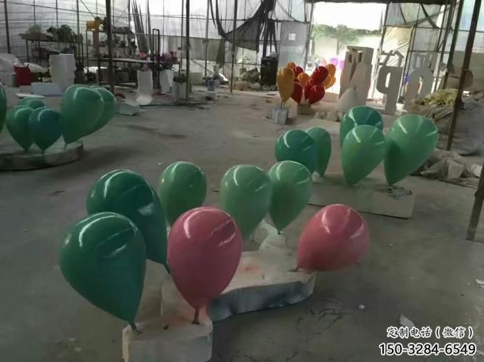 步行街氣球雕塑，鍛造景觀雕塑，烤漆方式