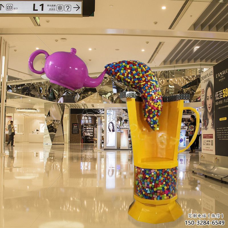 街道茶壺雕塑,鍛造景觀雕塑,古銅效果 街道茶壺雕塑,鍛造景觀雕塑,古銅效果