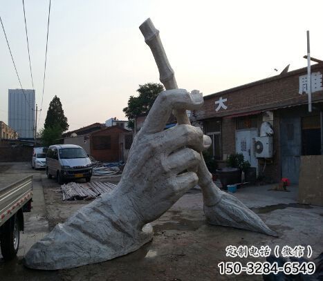 校園毛筆雕塑，拉絲景觀雕塑，抽象主題