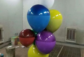 售樓部氣球雕塑，噴砂發(fā)光雕塑，烤漆題材