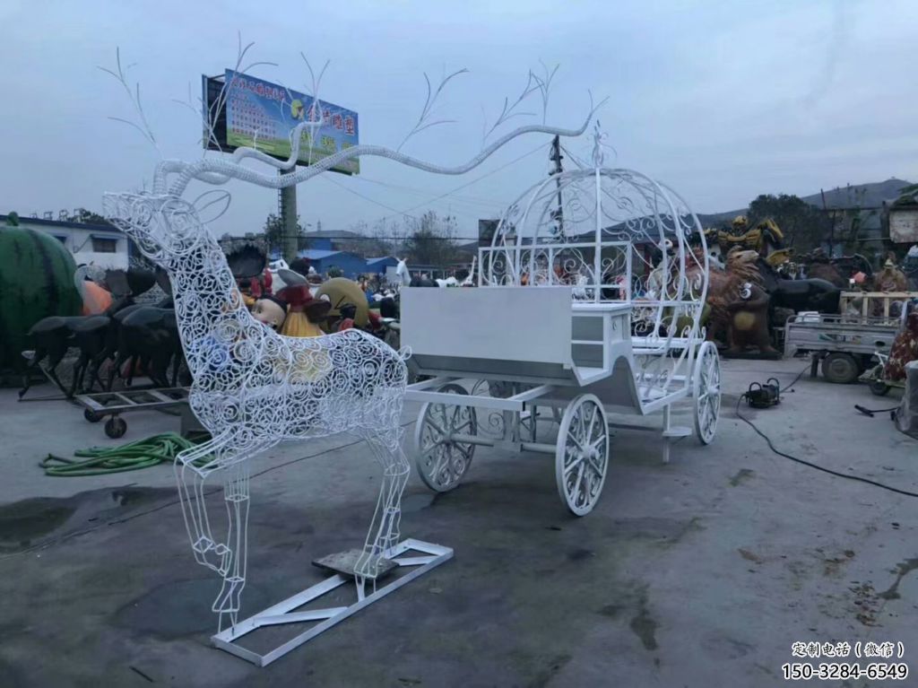 鏤空歐式馬車雕塑效果圖 鏤空歐式馬車雕塑效果圖
