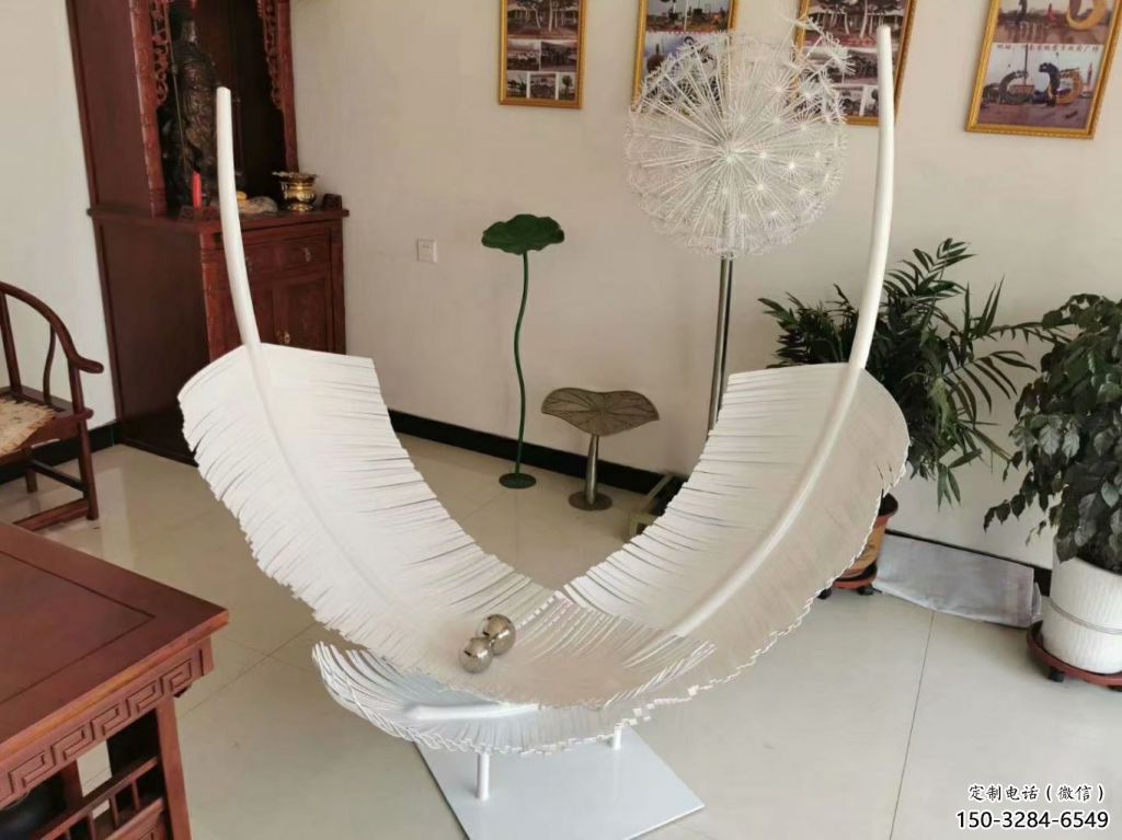 彩繪羽毛雕塑 懸空餐飲店擺件 街頭雕塑 彩繪羽毛雕塑 懸空餐飲店擺件 街頭雕塑