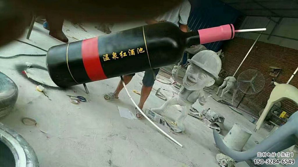 商業街瓶子雕塑 烤漆擺件 彩繪雕塑 商業街瓶子雕塑 烤漆擺件 彩繪雕塑